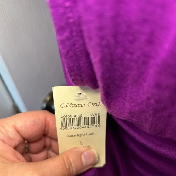 *Coldwater Creek Hi Low Purple top - Picture 6 of 11